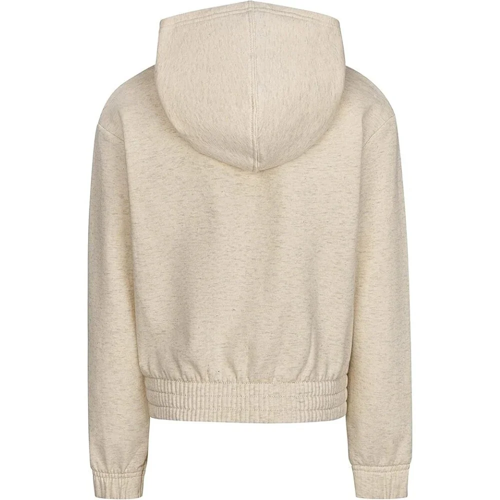 Converse Hoodie Girls 10 Coconut Fleece Stretch Drop Shoulder Full Zip RED482
